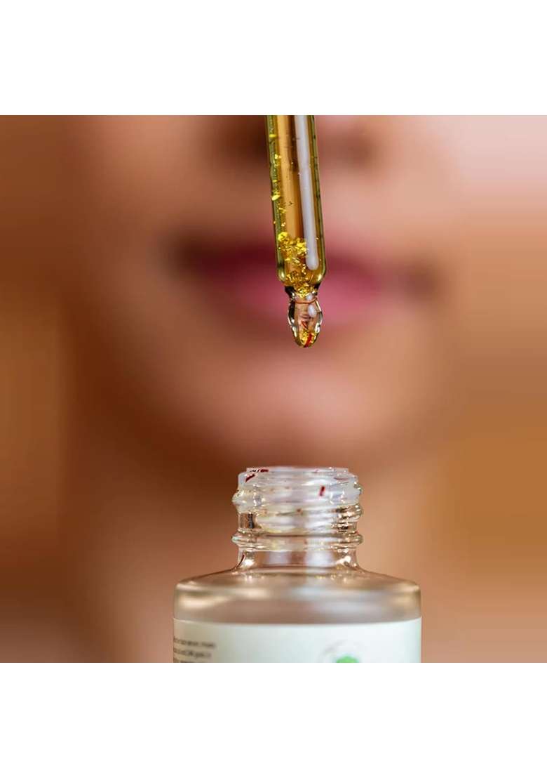 Anahata Kesara Saffron and 24K Gold Face Serum for Dark Spots and Uneven Skin Tone 20 ML - Indya