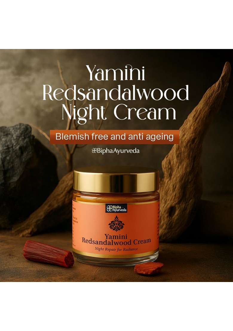 Bipha Ayurveda Yamini Red Sandalwood Cream Ayurvedic Face Cream for Hydration and Even Toned Skin - Indya