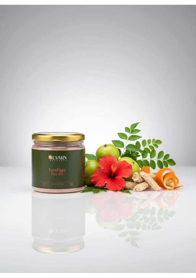 Suvarn Naturals Keshya Hair Care Powder and Glowveda Skin Brightening Powder Combo - Indya