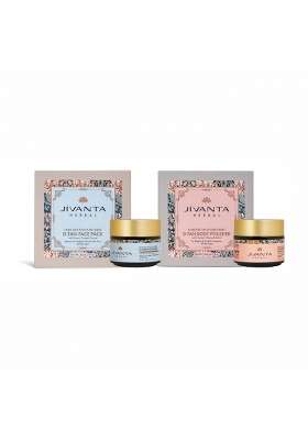 Jivanta D Tan Face Pack and D Tan Body Polisher Combo Ayurvedic Tan Removal Pack and Body Scrub Pack of 2
