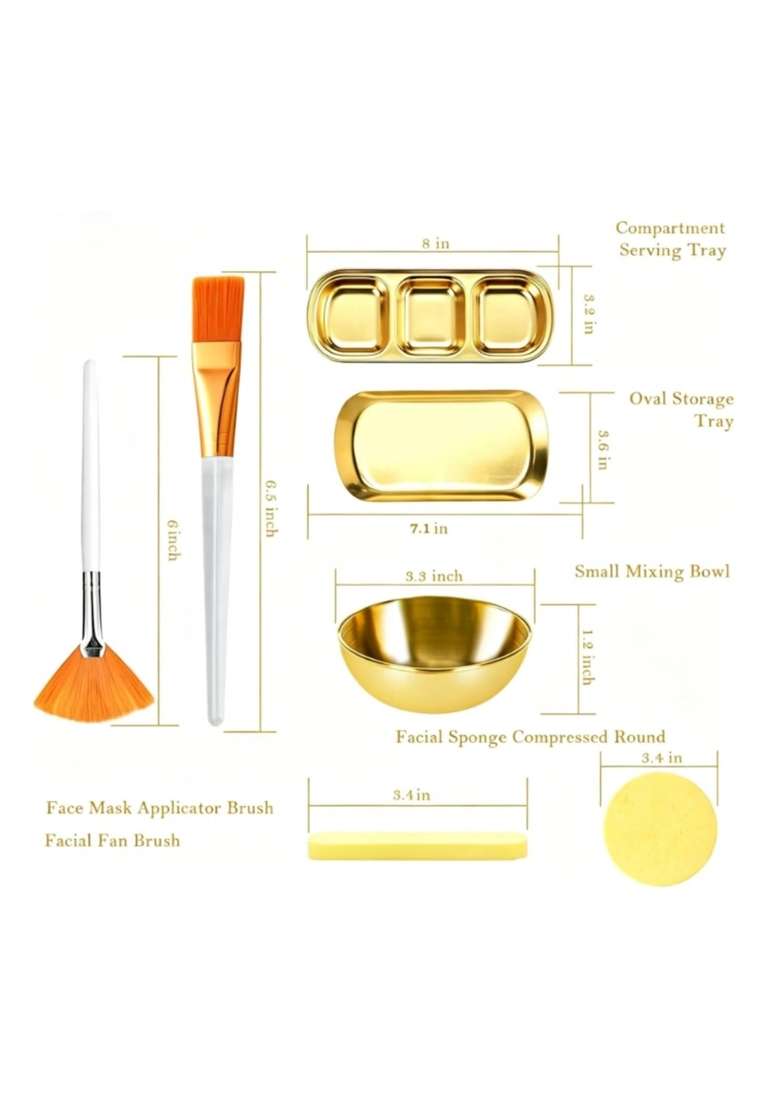 Snappsy 23 Pieces Facial Skincare Regimen Kit Stainless Steel Skincare Kit with Tray Easy to Clean Skin - Indya