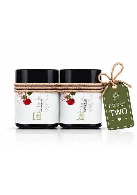 24Corbelle Certified Organic Kumkumadi Luxe Pack Ayurvedic Face Pack with Saffron Red Sandalwood Set of 2