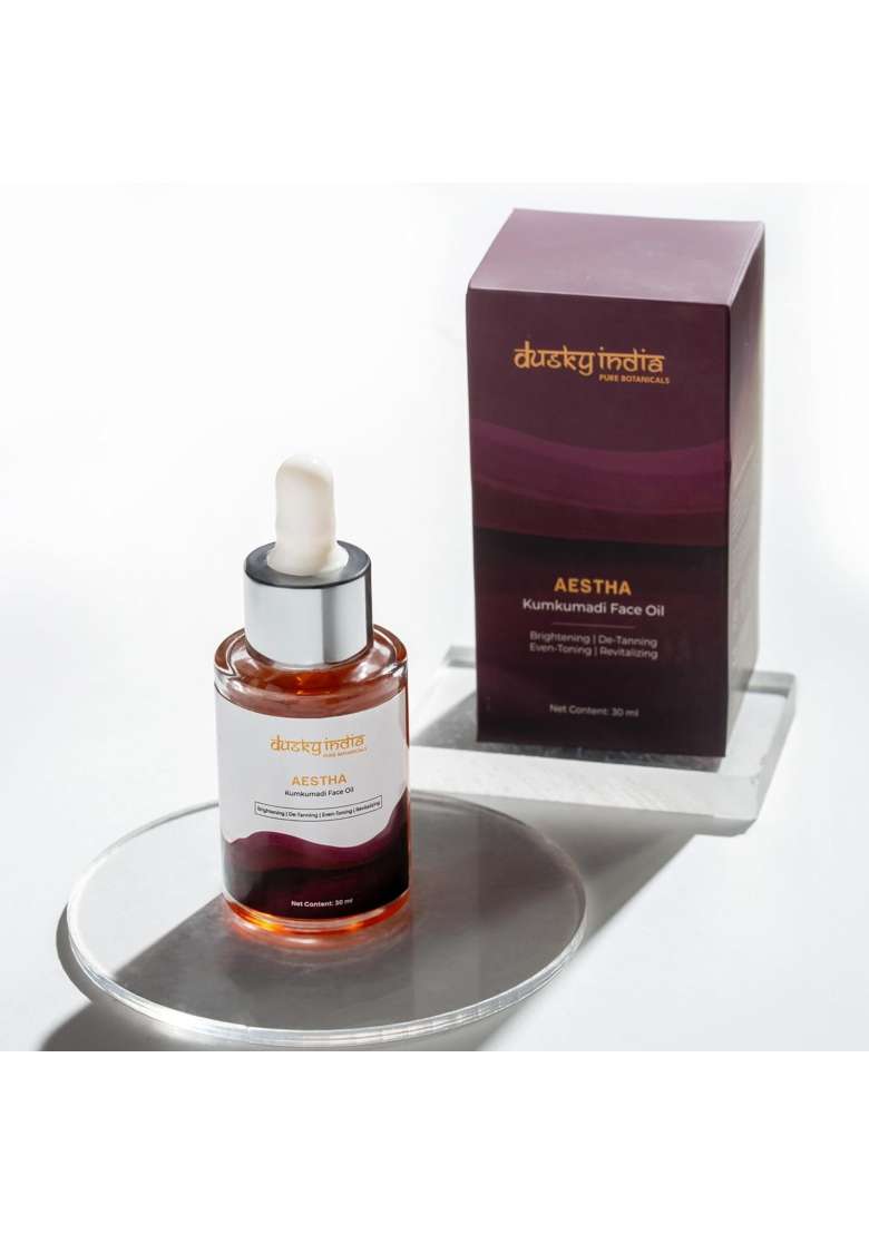 Dusky India Aestha Kumkumadi Face Oil 30 ML Ayurvedic Kumkumadi Elixir for Brightening and Glow - Indya