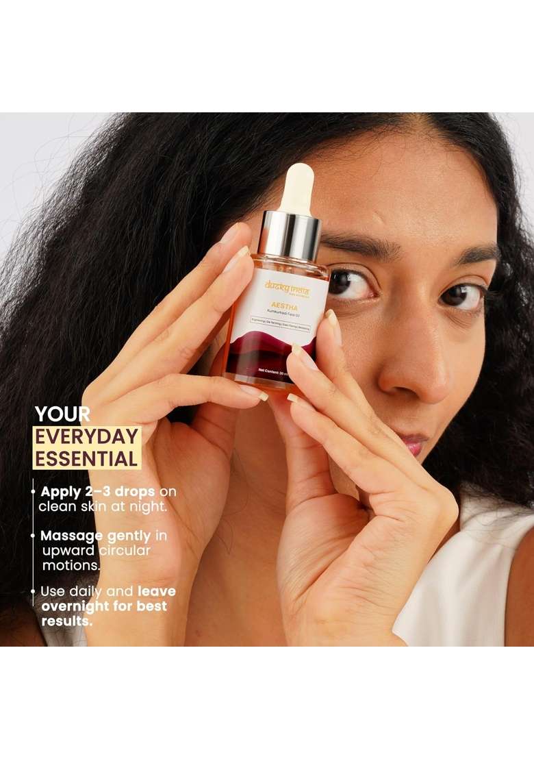 Dusky India Aestha Kumkumadi Face Oil 30 ML Ayurvedic Kumkumadi Elixir for Brightening and Glow - Indya