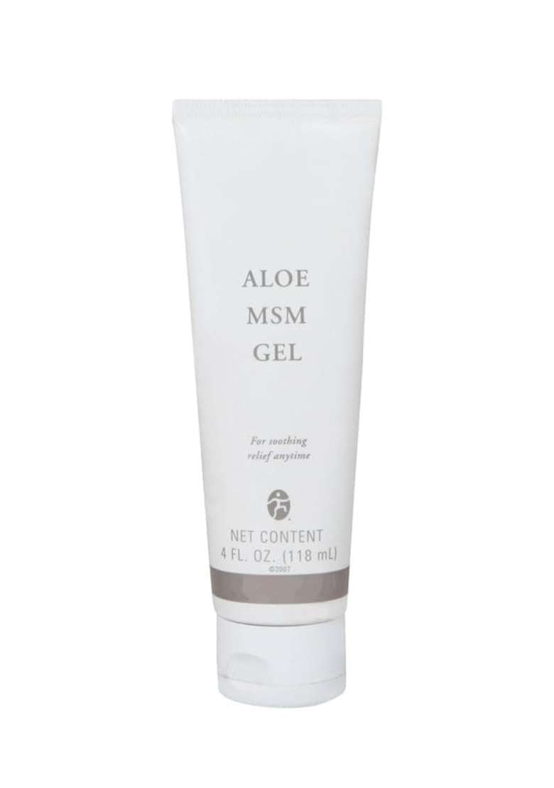 Aloe MSM Soothing Relief Gel White for Skin Care 4 Fl Oz 118 ML - Indya