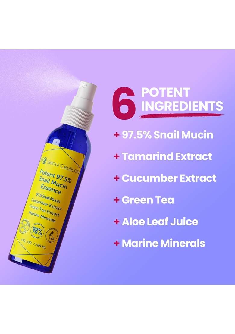 Seoulceuticals Korean Snail Mucin Essence 120ML 97 and Half Percent Snail Mucin - Indya
