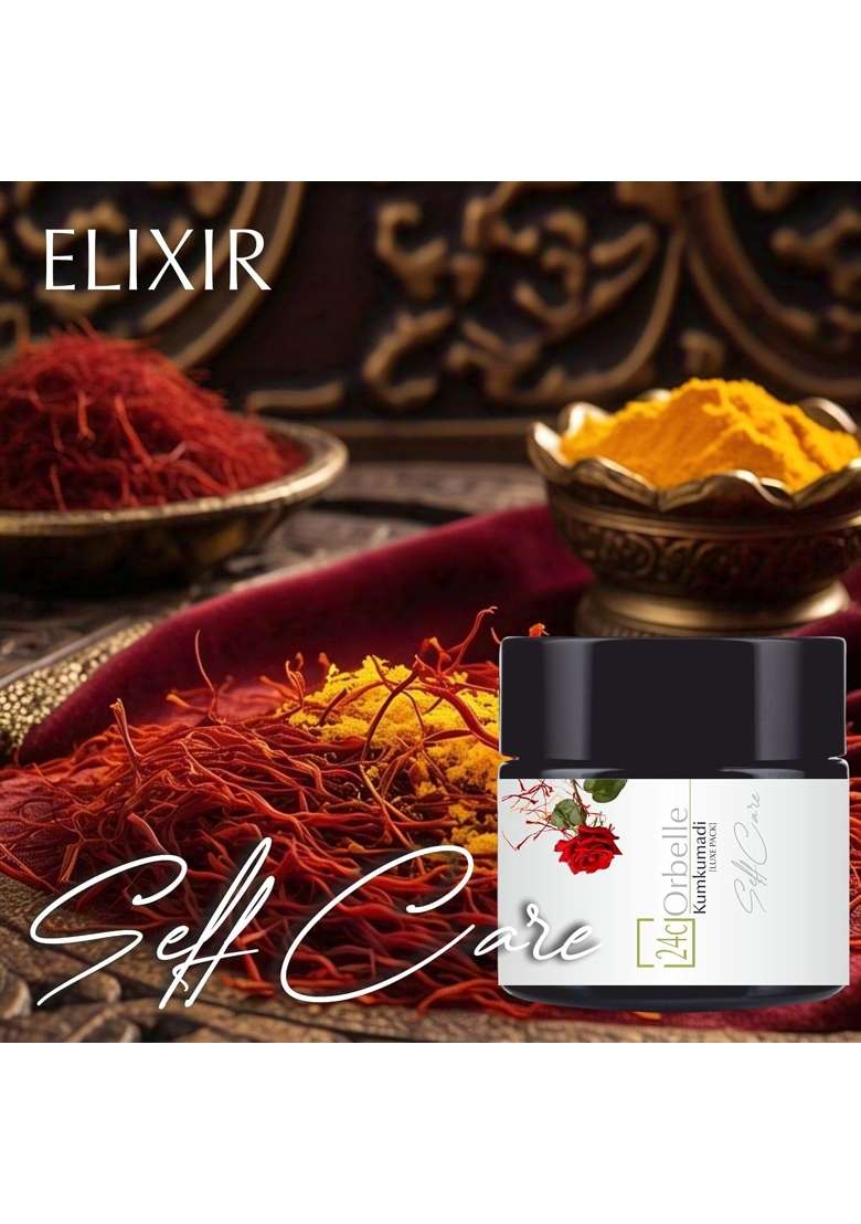 24Corbelle Certified Organic Kumkumadi Luxe Pack Ayurvedic Face Pack with Saffron Red Sandalwood Set of 3 - Indya