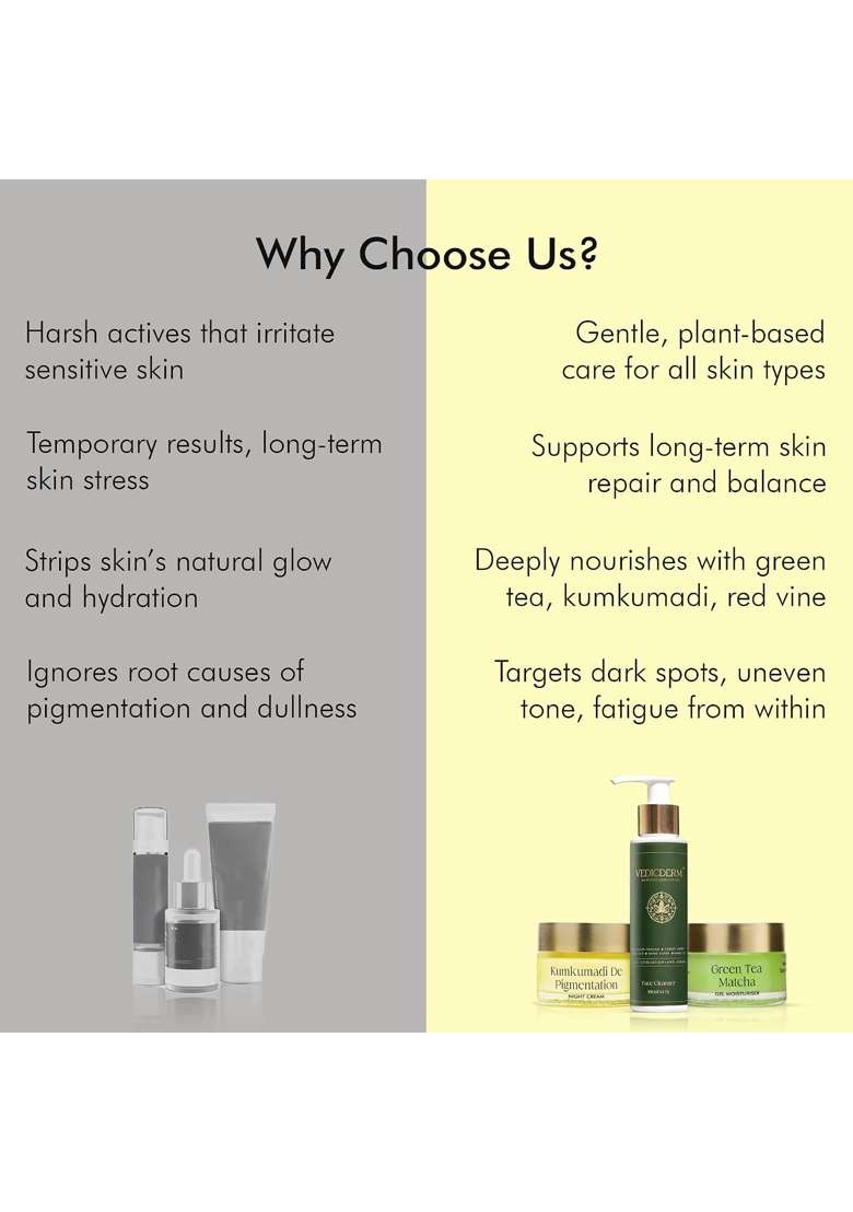 Vedicderm Rasa Radiance Kit Ayurvedic Ritual for Pigmentation Glowing Skin and Even Tone - Indya
