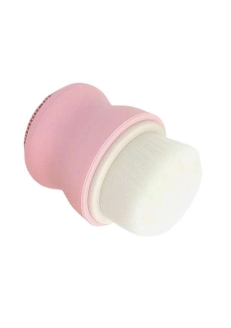 Ecomistiq BNF 5Xmanual Face Washing Brush Soft Bristle and Exfoliating Silicone Pad Pink - Indya