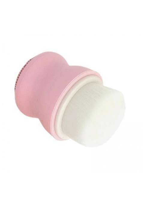 Ecomistiq BNF 5Xmanual Face Washing Brush Soft Bristle and Exfoliating Silicone Pad Pink