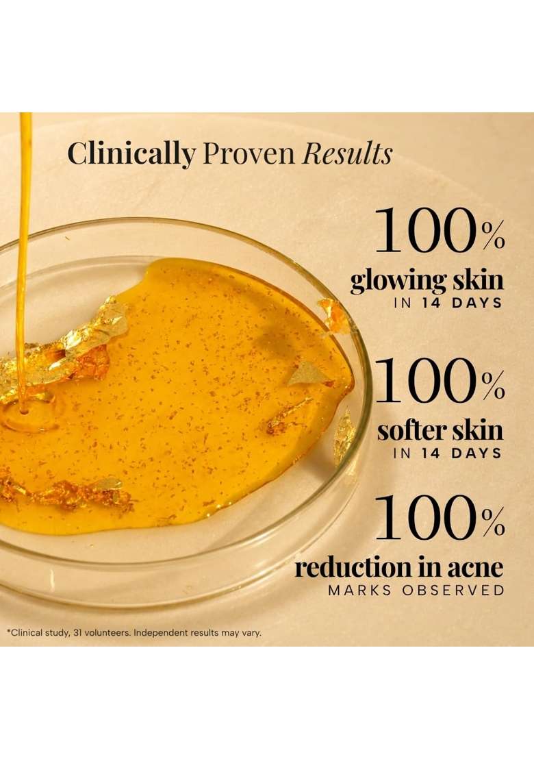RAS Luxury Oils 24K Gold Radiance Elixir Face Serum for Glowing Skin Brightening Reduce Wrinkles Acne - Indya