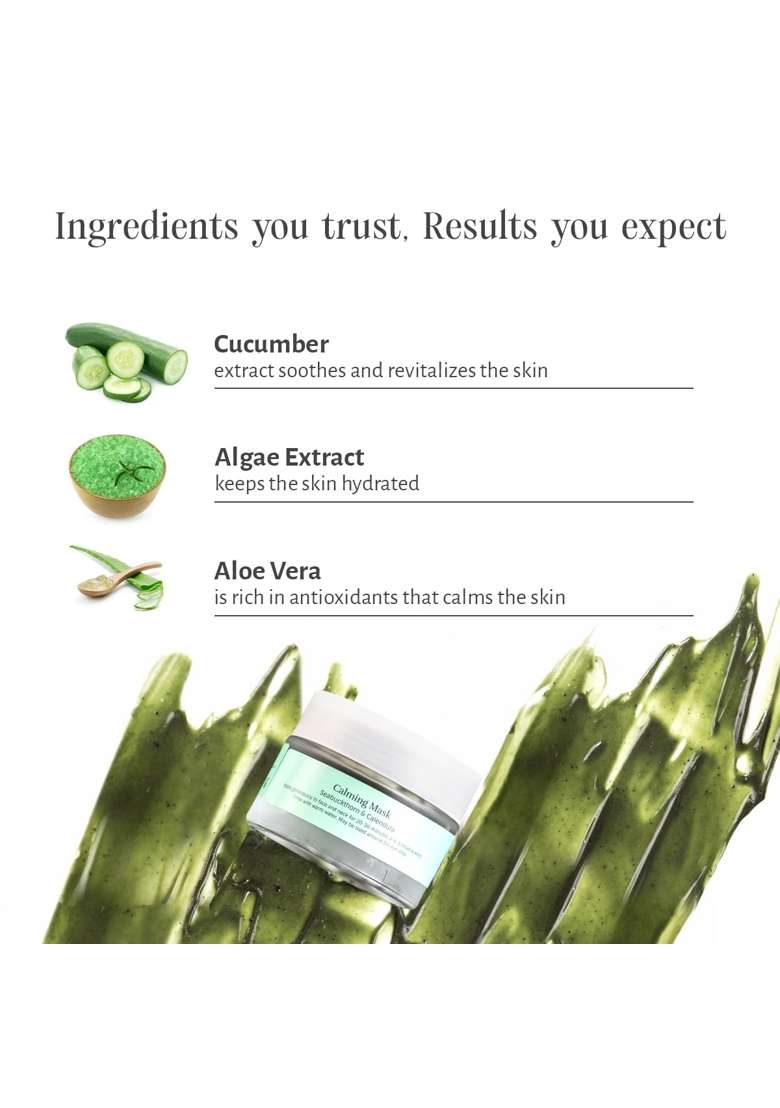 Shankara Calming Mask Seabuckthorn and ML with Cucumber Algae and Aloe Vera - Indya
