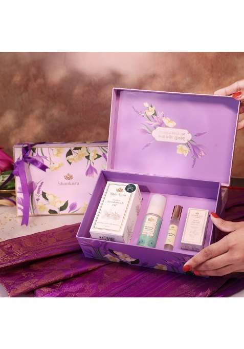 Shankara Glow with Saffron Gift Set Luxurious Ayurvedic Skincare Kit with Kumkumadi Oil Lip Oil