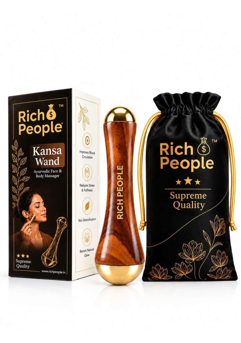 RICH People Silver Premium Kansa Wand Facial Massage Tool - Indya