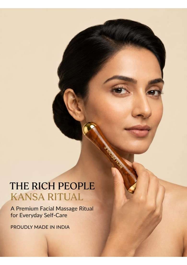 RICH People Silver Premium Kansa Wand Facial Massage Tool - Indya