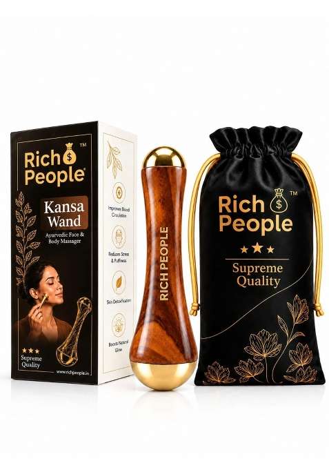 RICH People Silver Premium Kansa Wand Facial Massage Tool