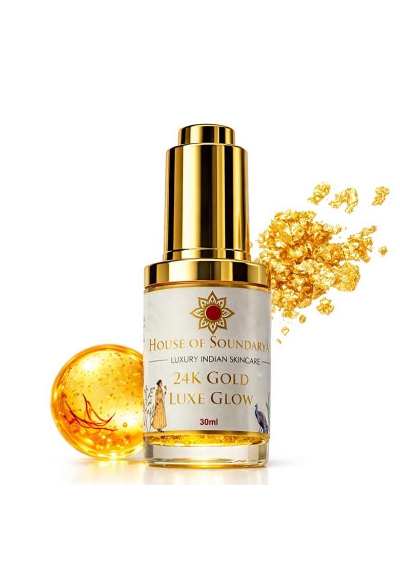 House of Soundarya 24K Gold Kumkumadi Face Serum Luxury Ayurvedic Elixir with 24K Gold Kumkumadi Tailam - Indya