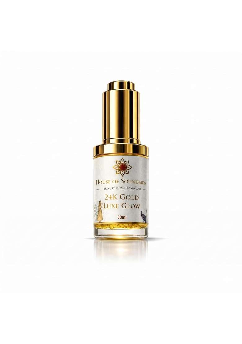 House of Soundarya 24K Gold Kumkumadi Face Serum Luxury Ayurvedic Elixir with 24K Gold Kumkumadi Tailam - Indya