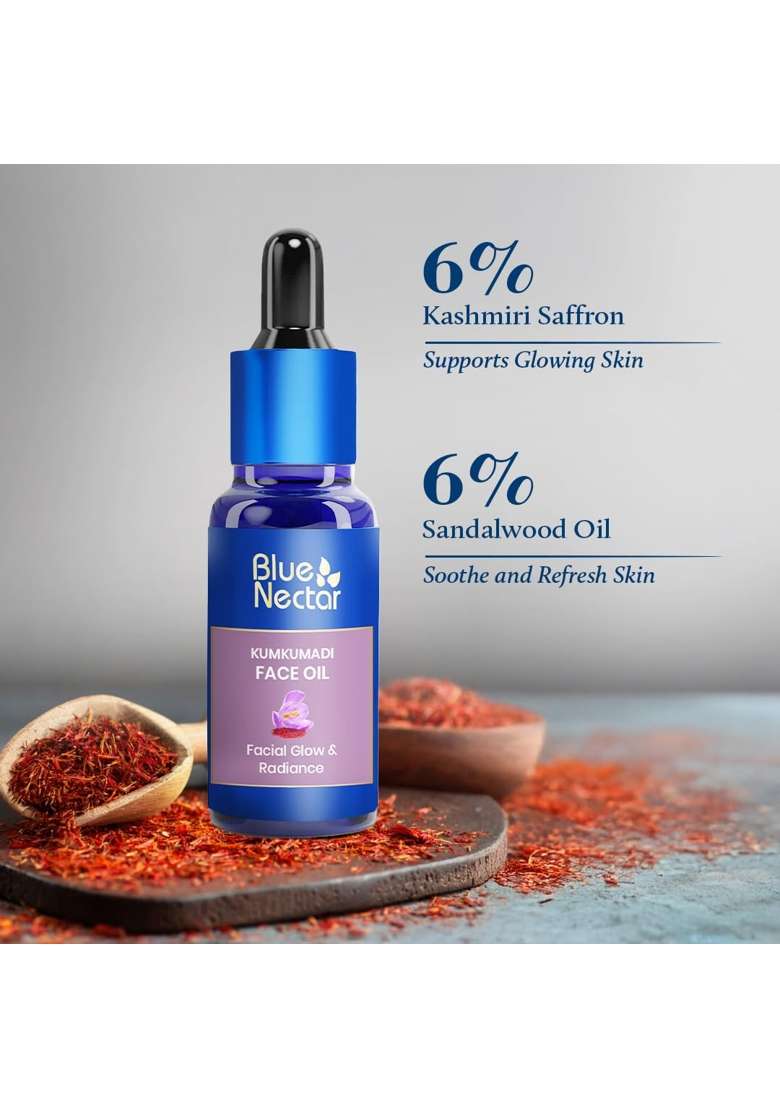 Blue Nectar Kumkumadi Tailam 10ML and Kumkumadi Oil for Glowing Skin 100ML - Indya