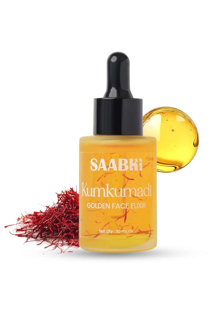 Saabhi Kumkumadi Golden Face Oil 30ML Kumkumadi Tailam for Skin Brightening - Indya