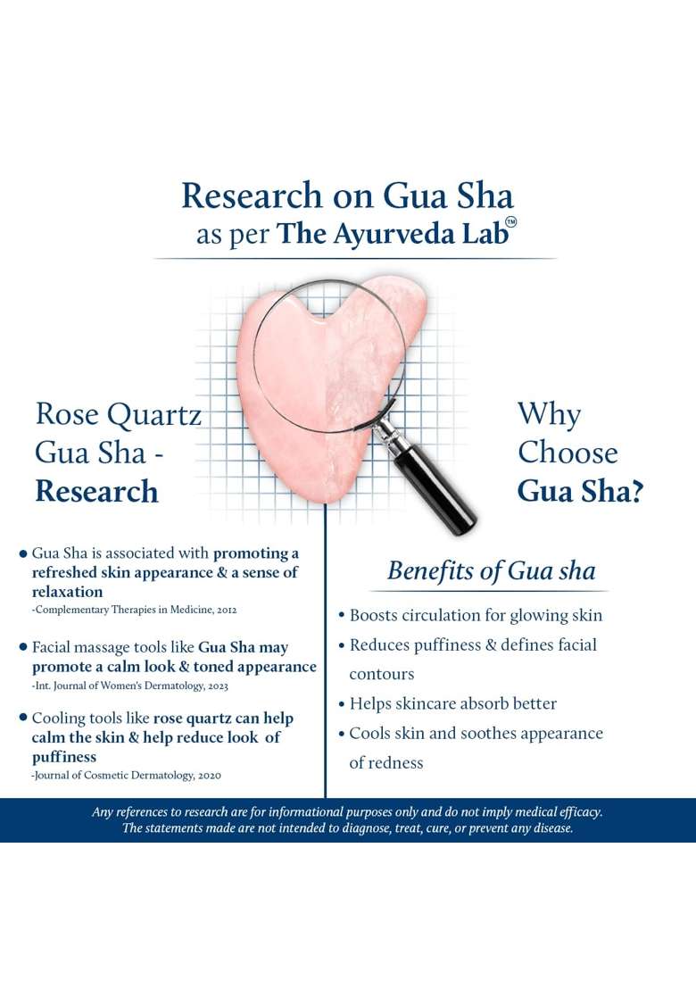 Blue Nectar Rose Quartz Gua Sha for Face with Kumkumadi Oil - Indya
