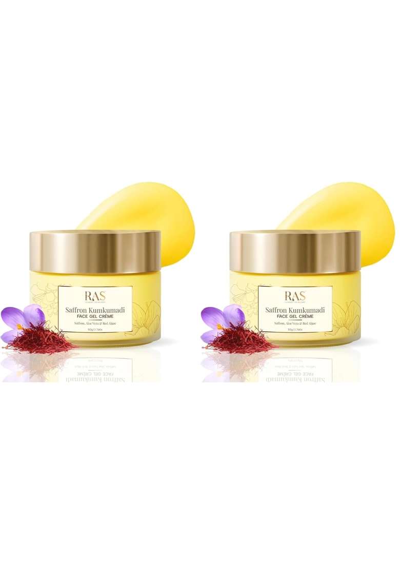 Ras Luxury Oils Saffron Kumkumadi Face Gel Creme with Aloe Vera and Red Algae - Indya