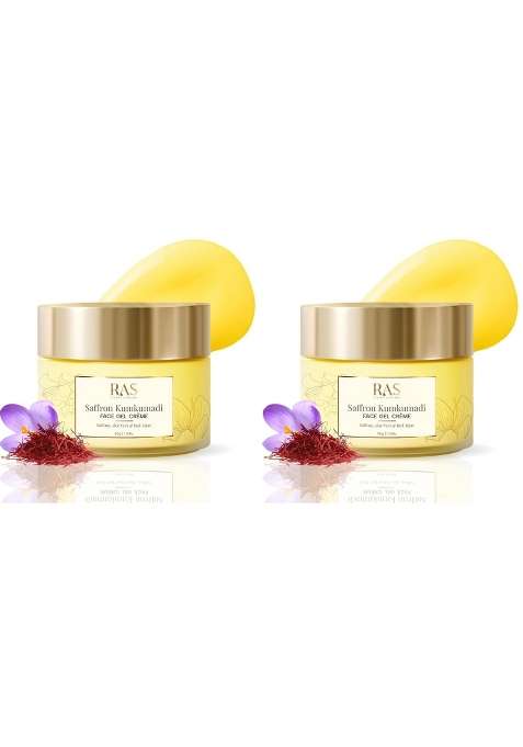 Ras Luxury Oils Saffron Kumkumadi Face Gel Creme with Aloe Vera and Red Algae