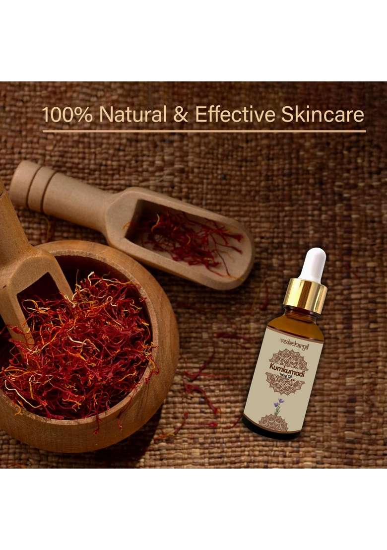 Vedacharya Kumkumadi Facial Oil Enriched with Kumkumadi Tailam Age Revitalizing - Indya