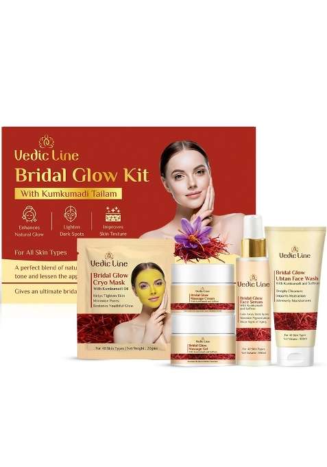 Vedicline Bridal Glow Kit with Kumkumadi Tailam Helps Deep Clean Pores
