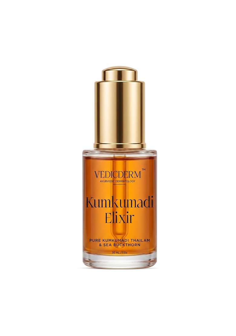 Vedicderm Kumkumadi Tailam Facial Oil Brightening Glowing and Radiant Skin Pack of 1 - Indya