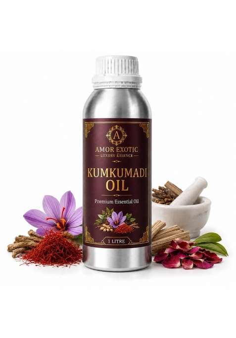 AMOR Exotic White Kumkumadi Oil Essential Oil 1 Litre Premium Aromatherapy Oil for Skin Care