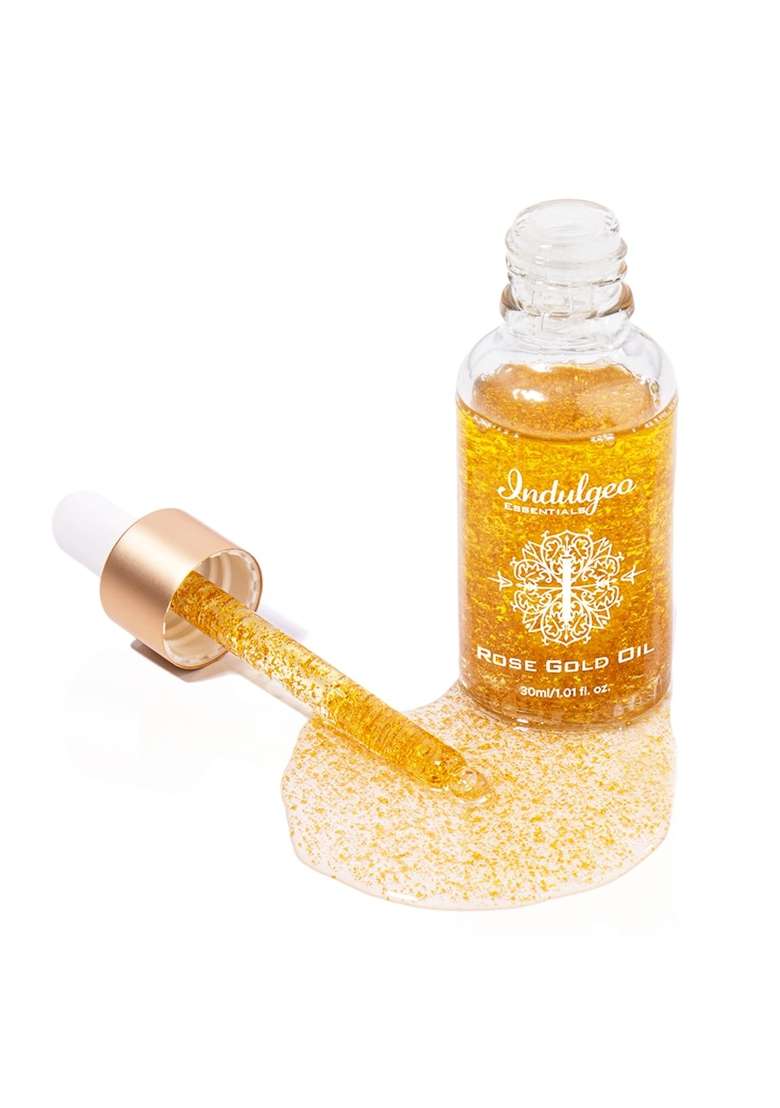 Indulgeo Essentials 24K Rose Gold Beauty Oil 30ML Lightweight Face Makeup Primer for Glowing Skin - Indya