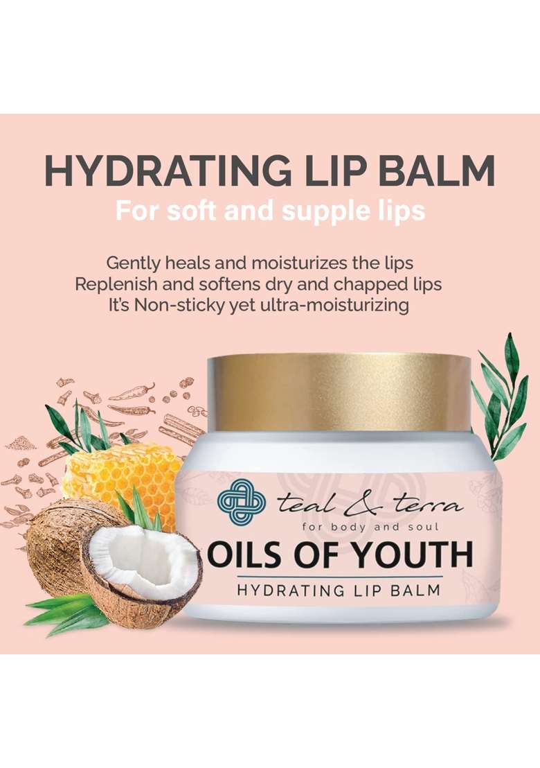 Teal and Terra Skincare Combo Kumkumadi Oil Tailam 30ML Plus Hydrating Lip Balm 30G - Indya