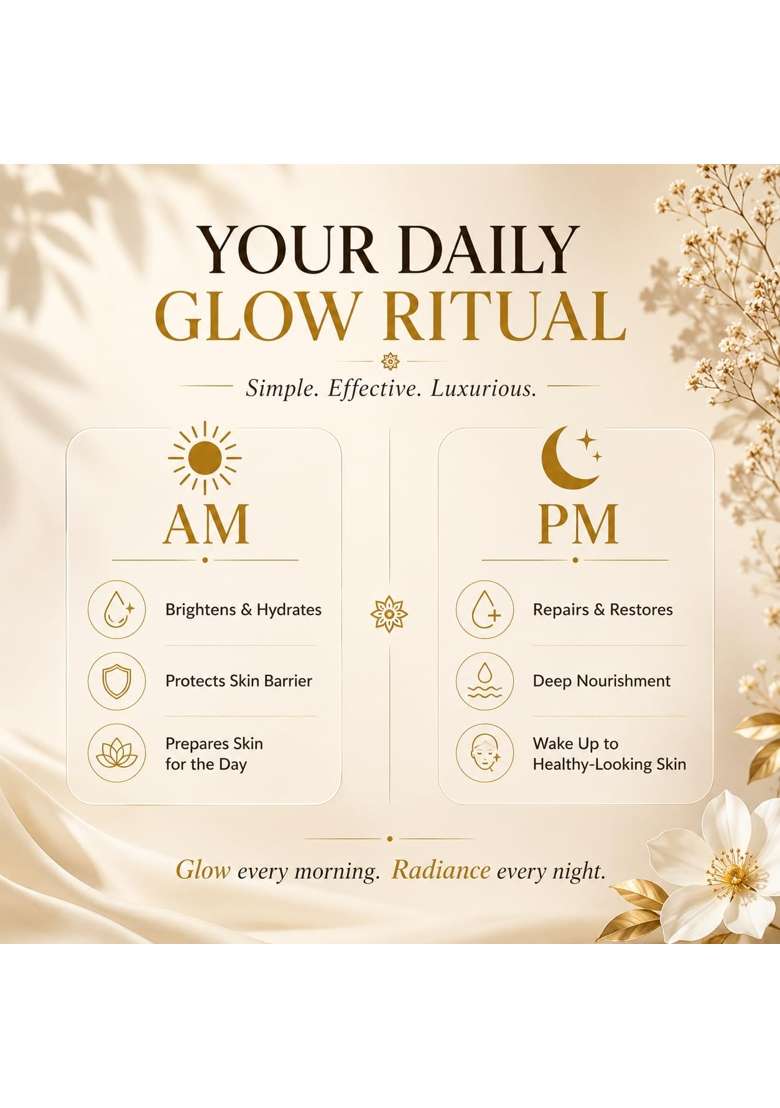 House of Soundarya 24K Gold Kumkumadi Face Serum and Netra Komal Under Eye Emulsion Combo - Indya