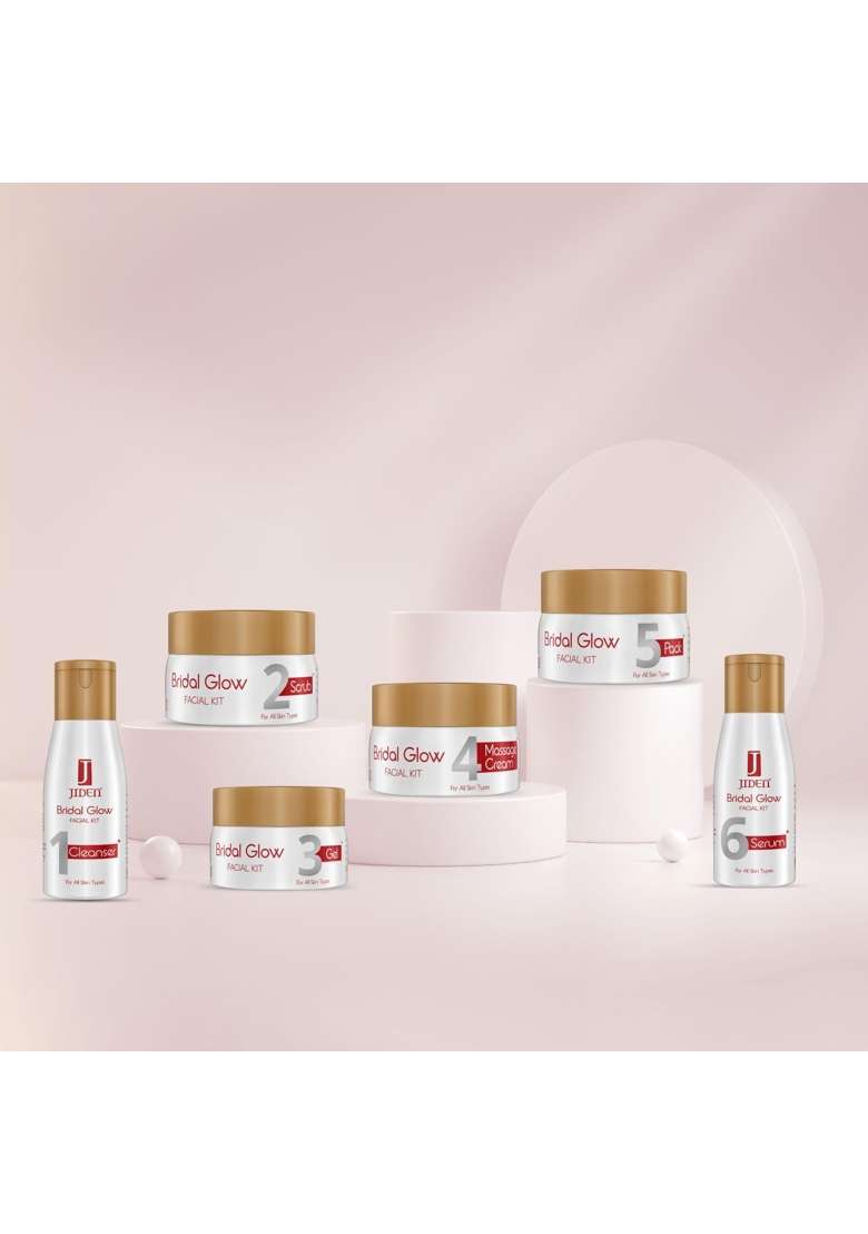 Jiden Swarna Bhasma Kumkumadi Oil and Saffron Skincare Cleanser Scrub Gel Massage Cream Pack and Serum - Indya