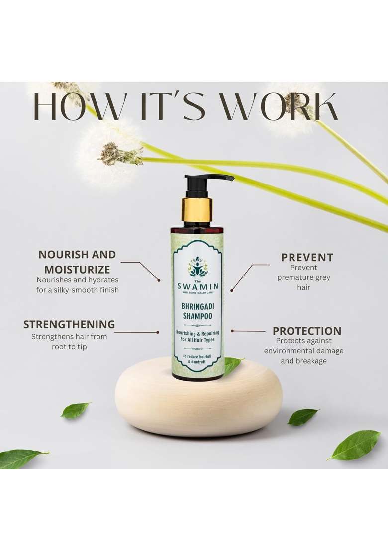 The Swamin Ayurvedic Combo Kit with Shata Dhauta Ghrita Kumkumadi Serum Bhringadi Hair Oil and Handmade Soap - Indya