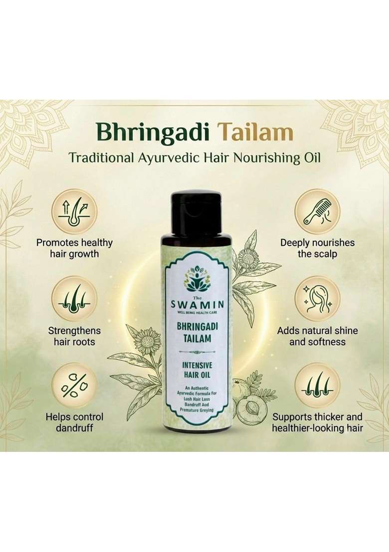 The Swamin Ayurvedic Combo Kit with Shata Dhauta Ghrita Kumkumadi Serum Bhringadi Hair Oil and Handmade Soap - Indya