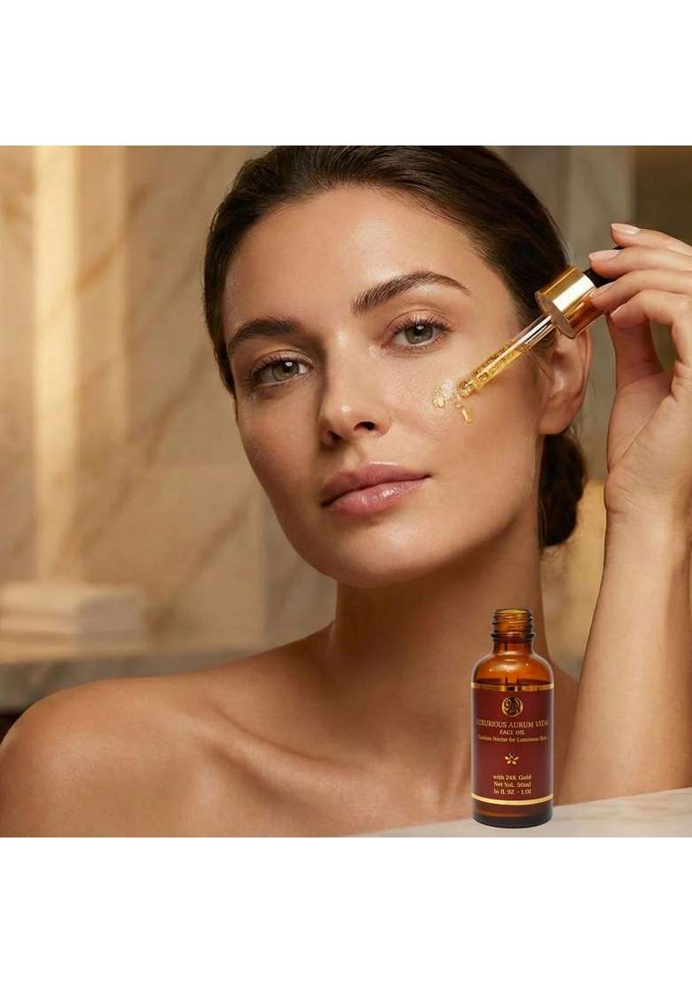 9M Skincare 9M Luxurious Aurum Vitae Face Oil with 24K Gold Golden Nectar for Luminous and Radiant Skin - Indya