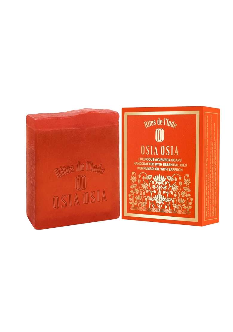 Osia Orange Ayurvedic Handmade Kumkumadi and Saffron Herbal Soap Pack of 10 - Indya