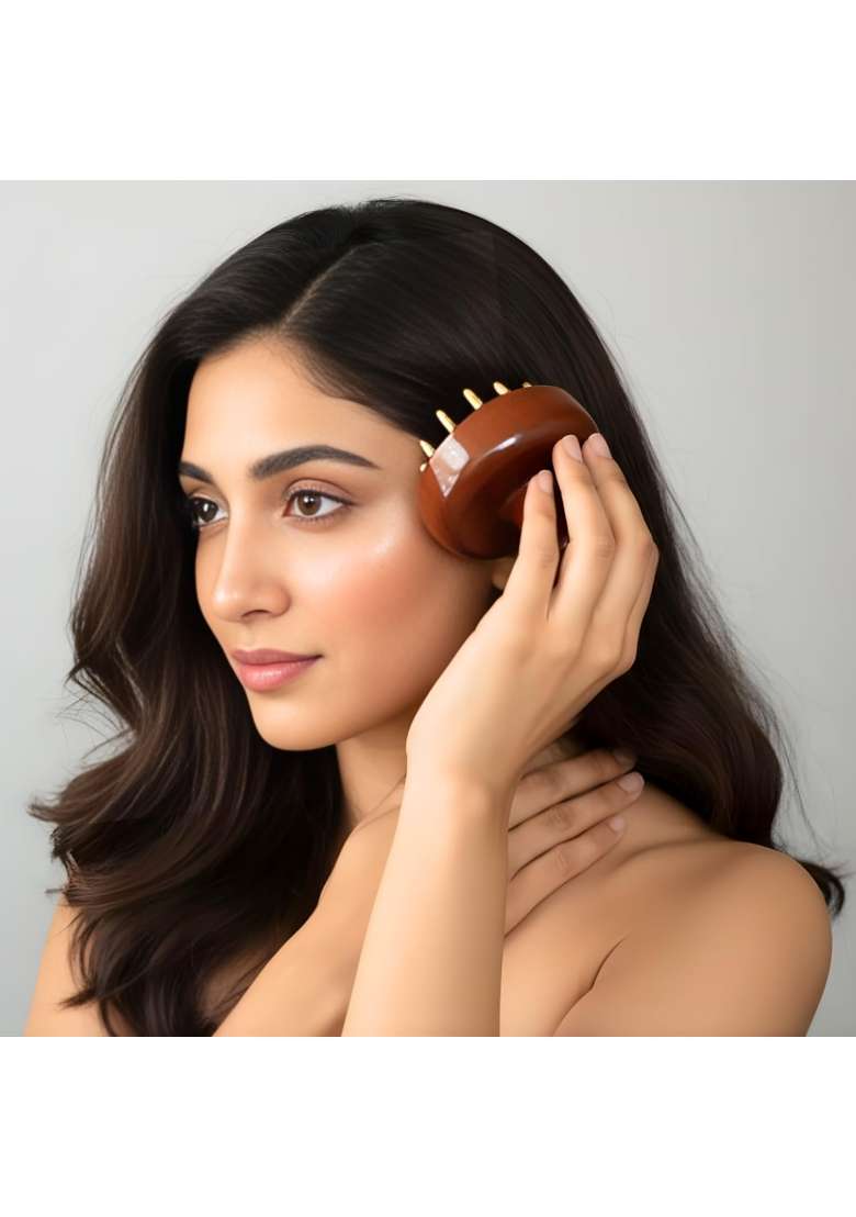 Casaveda Ayurvedic Glow and Relaxation Combo Kansa Scalp Massager and Body Stimulator Plus Under Eye Set of 3 - Indya