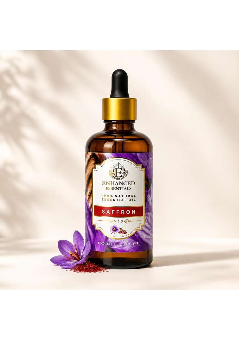 Enhanced Essentials Luxurious Saffron Essential Oil by Enhanced Essentials Therapeutic Grade - Indya