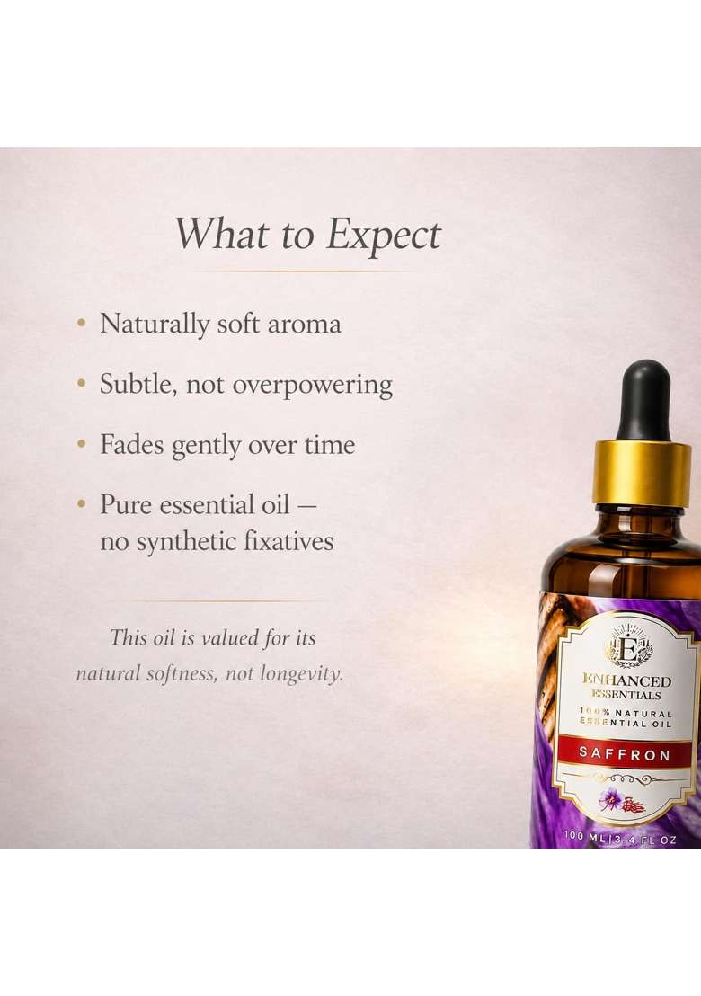 Enhanced Essentials Luxurious Saffron Essential Oil by Enhanced Essentials Therapeutic Grade - Indya