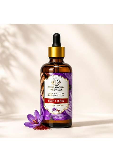 Enhanced Essentials Luxurious Saffron Essential Oil by Enhanced Essentials Therapeutic Grade