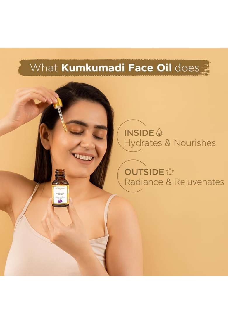 Casaveda Kansa Wand Face and Foot Detox Massager Ayurvedic Kansa Wand Massager Kumkumadi Tailam Face Oil 15ML - Indya