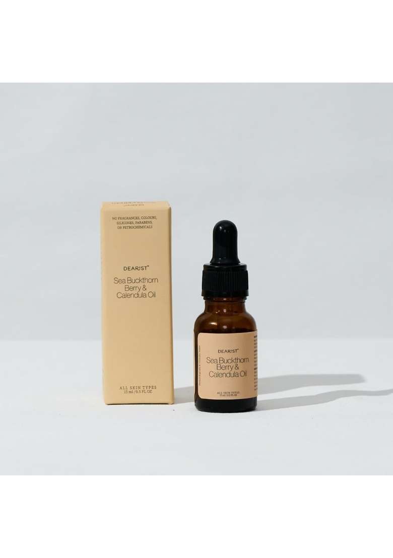 Dearist Sea Buckthorn Berry and Calendula Face Oil Omega 3 6 7 and 9 Plus 200 Bioactives Collagen Acne Scars - Indya