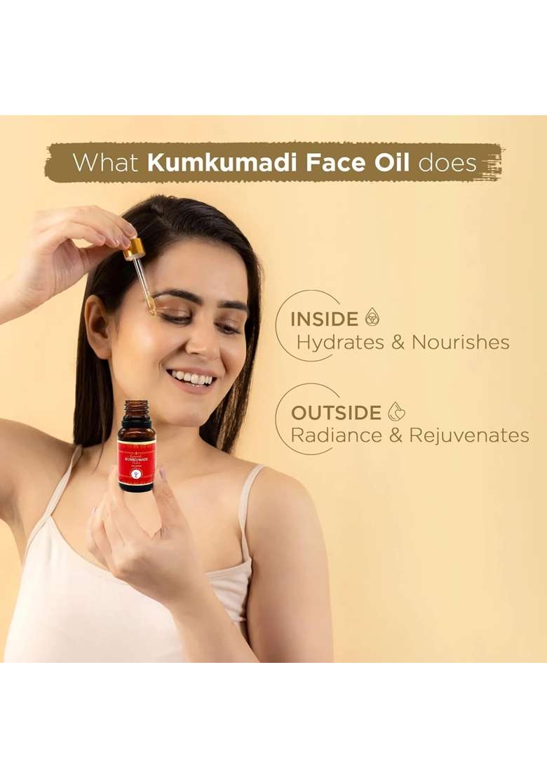 Vintageware Kansa Vatki Kansa Wand Ayurvedic Foot Massager with Kumkumadi Thailam Face Oil - Indya