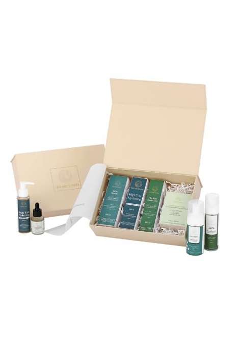 Natures Kinn Skincare Gift Set High Tide and Aloe Honey Facewash Pure Radiance Serum