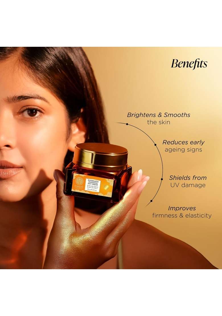 Forest Essentials Bestselling Soundarya Radiance Day Cream with 24K Gold and SPF 30 PA Plus - Indya