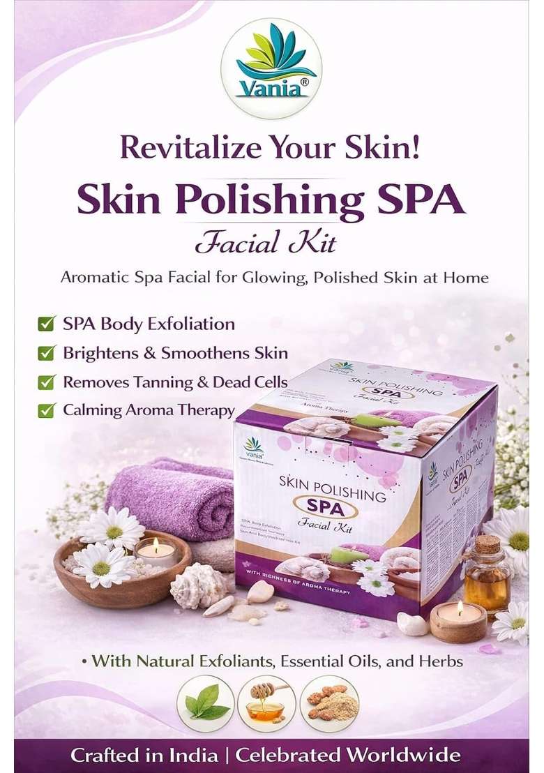 Vania Skin Polishing SPA Facial Kit 2000 GM Plus 100 ML for Men and Women - Indya