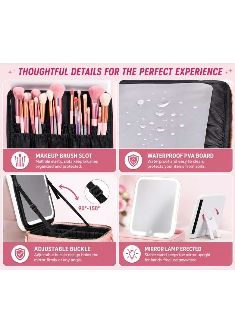 Kiesh Achyut Makeup Organizer Bag for Women Girls and Bride - Indya